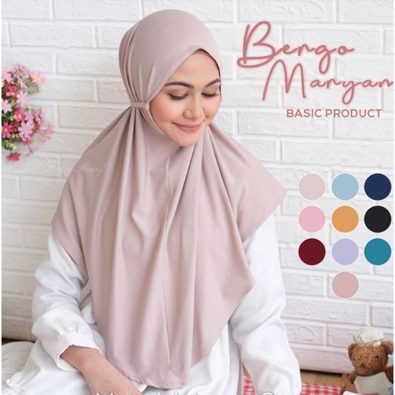 BERGO / KERUDUNG / HIJAB / KHIMAR SIRIA TALI JERSEY SUPER