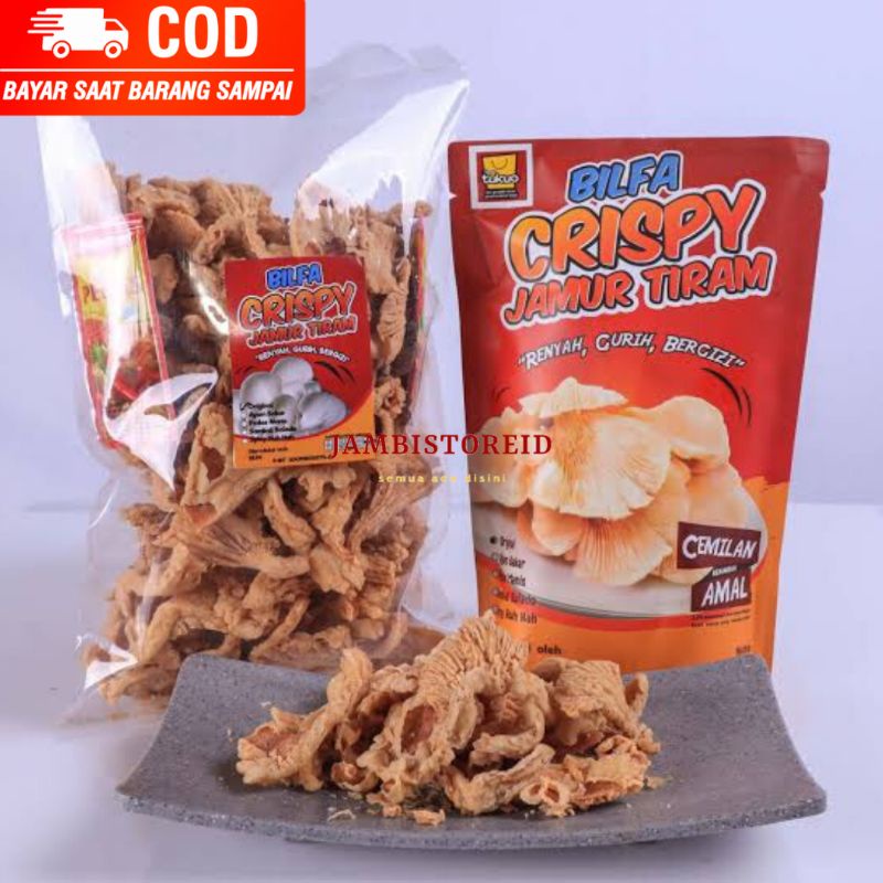 

(JAMBISTOREID) Crispy Mushroom Snack Kripik Jamur Krispi Cemilan Kriuk Sehat Jambi