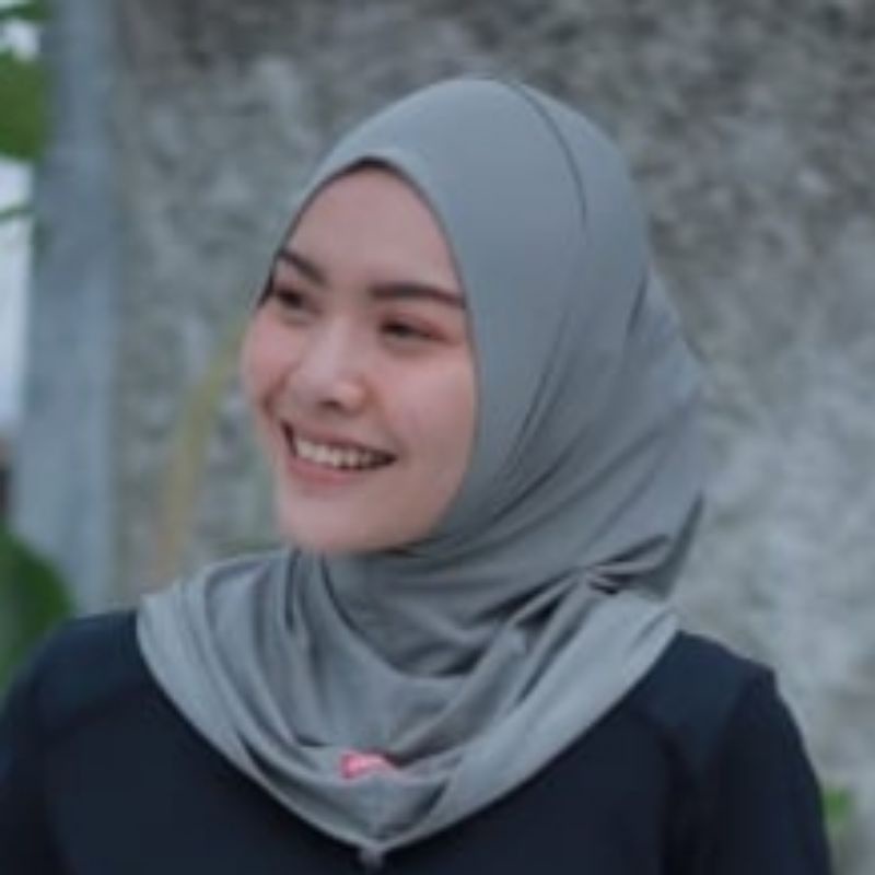 [NEW ARRIVAL] HIJAB BERGO SPORT ZEA BY BILBANA / bergo sport hijab olahraga | jilbab olahraga sport hijab instant-Silver