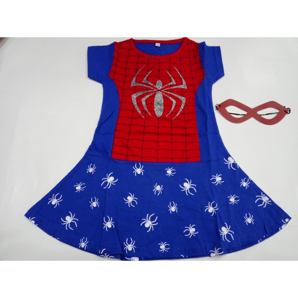 Dress Kostum Anak Superhero Spider Girl Karakter