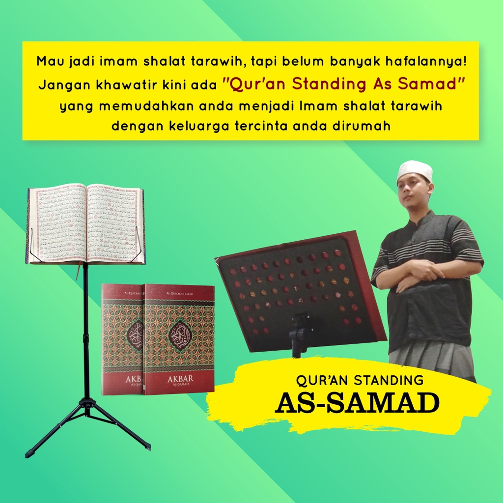 TERBARU stand penyangga alquran rekal berdiri stand tripod penyangga Al Quran terbaik praktis
