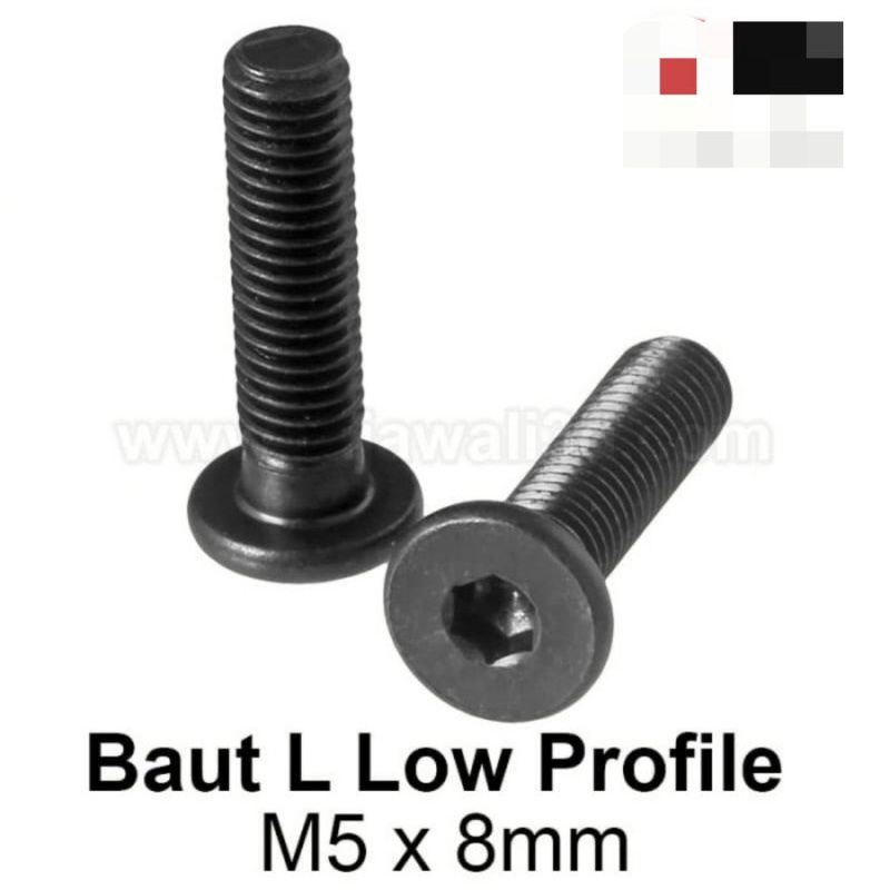 baut L screw low profile m5 x 8mm m5x8 1 unit