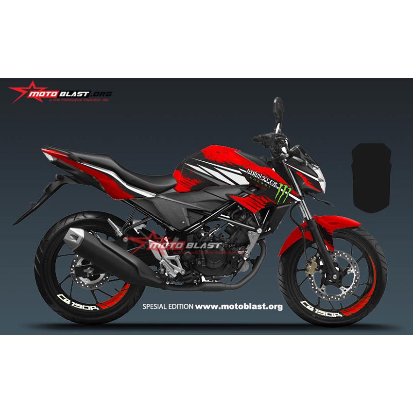 Decal Stiker New CB150R RED MONSTER ENERGY
