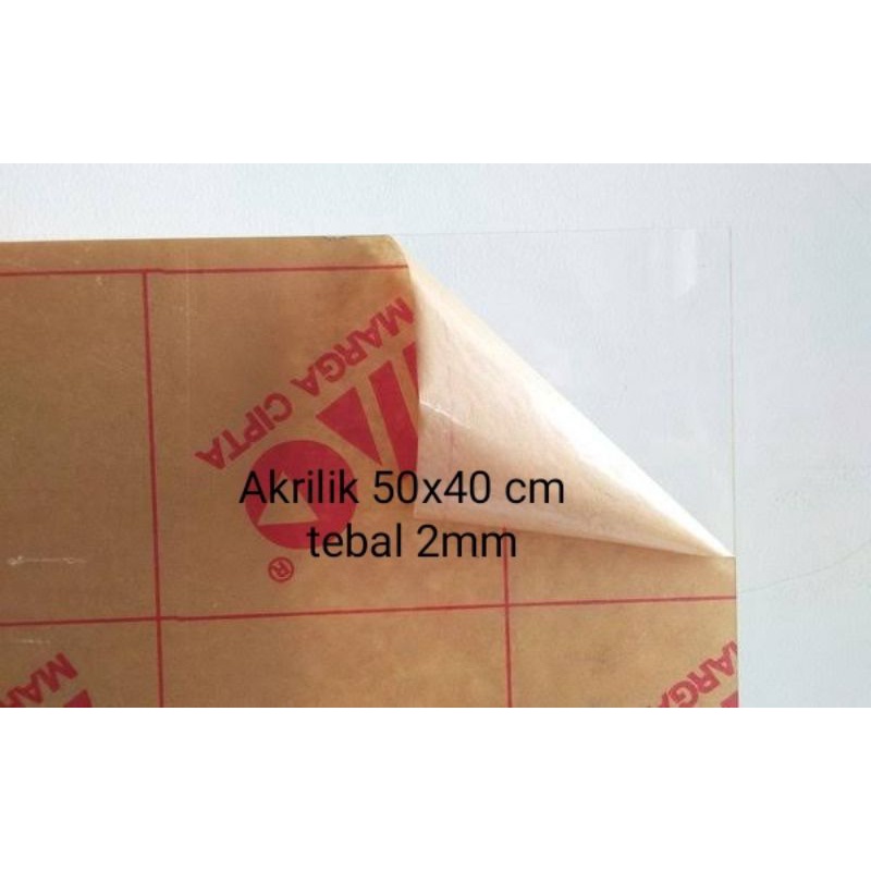 

Akrilik lembaran 50x40 cm tebal 2mm