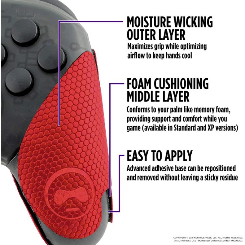 KontrolFreek Performance Grips untuk Nintendo Switch Pro Controller (Inferno Red)