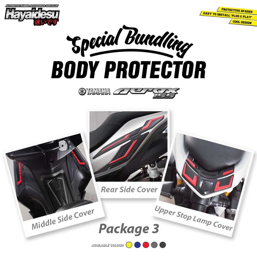 

Hayaidesu Aerox PAKET HEMAT 3 Special Bundle Body Protector