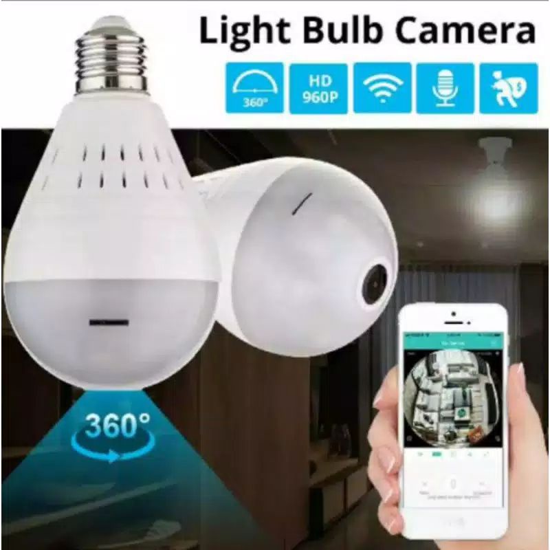 Bisa cod Kamera CCTV IP Camera V380 BOHLAM LAMPU 360 View Wifi Wireless / CCTV Bola Lam