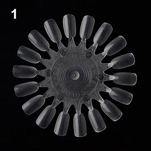 [Bayar Di Tempat] 10 Pcs 18 Tips Tampilan Plastik Nail Art Polandia Gel Palette Putaran Bentuk Roda