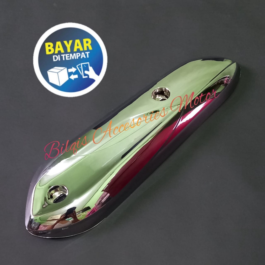 Variasi Tutup Knalpot Beat Fi Motor Beat Cover Tutup Knalpot Beat Fi Crome | Tutup Knalpot Motor Bea