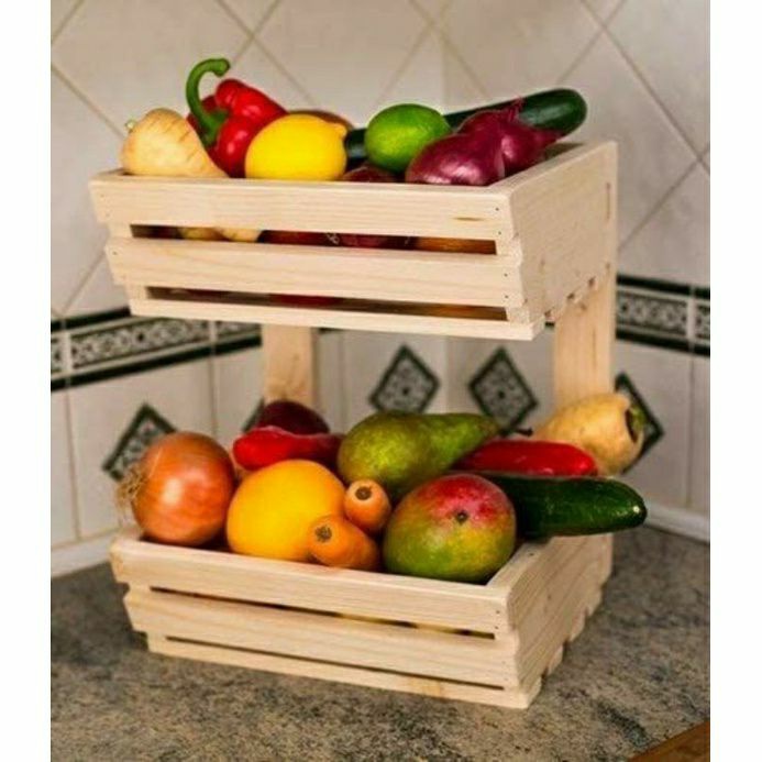 Rak Buah kayu susun  | Rak Bawang | Rak Kentang | Rak Dapur