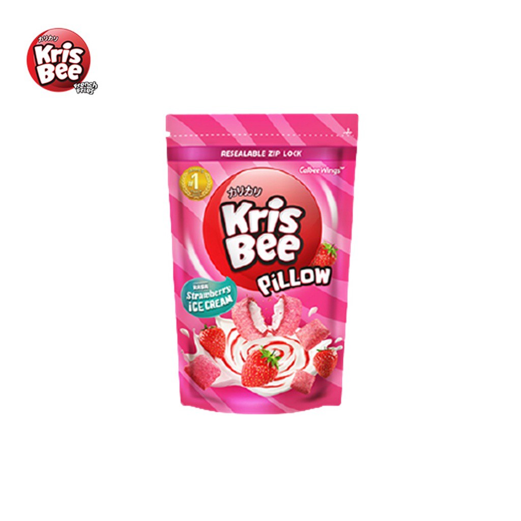 Krisbee Pillow Strawberry Ice Cream 100 gr - Gambar 3