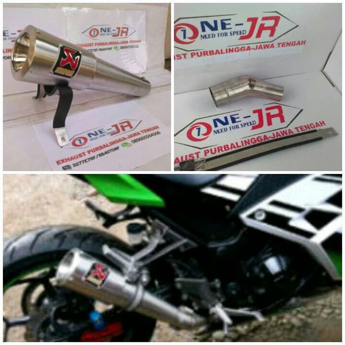BARANG TERBAIK knalpot racing AKRAPOVIC GARD TITAN FOR NINJA 250 KARBU/FI racing balapan standar