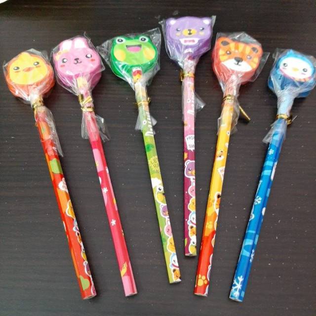 

Pensil Lucu 2B +penghapus Animal