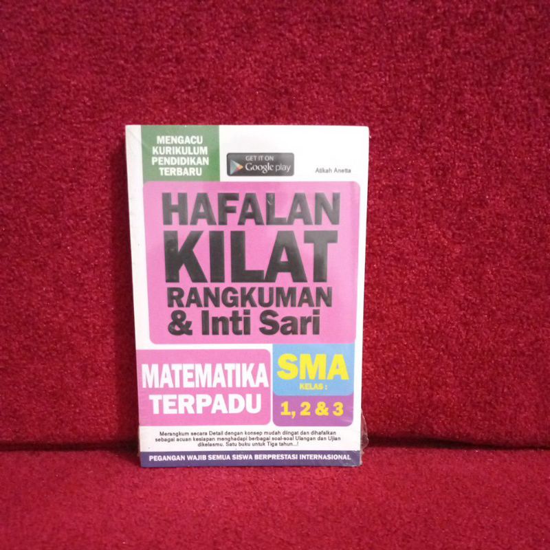 Jual Buku Bimbel Hafalan Kilat Rangkuman Inti Sari Matematika