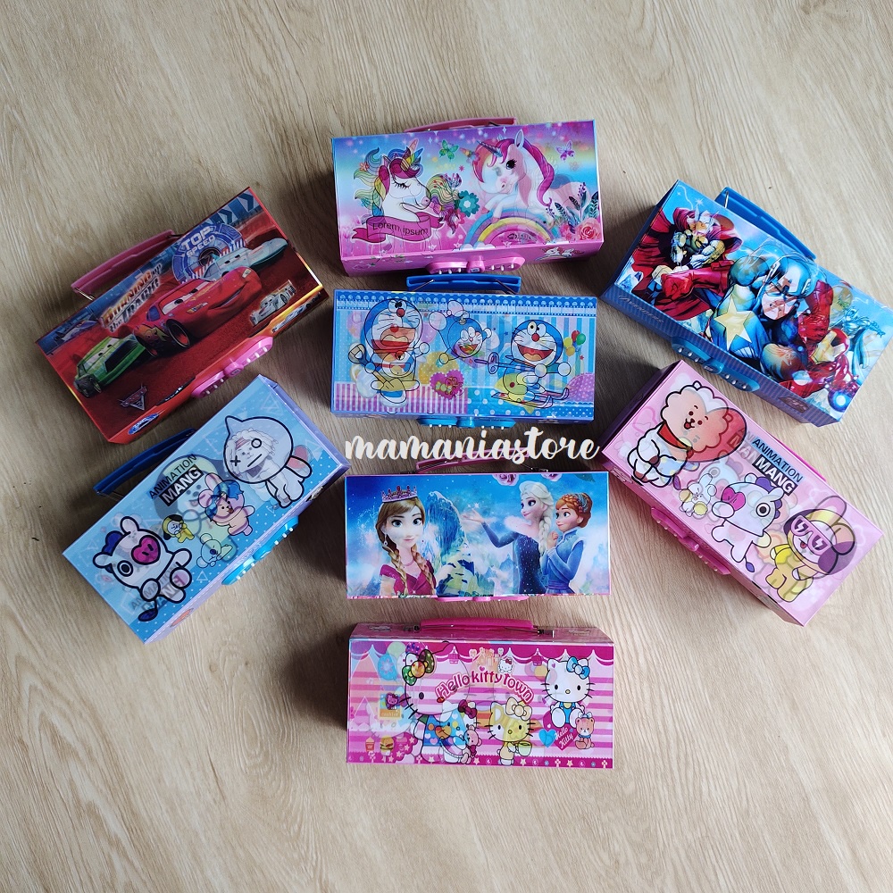 

TEMPAT PENSIL KODE BB-3032 / TEMPAT PENSIL KODE TINGKAT BTS LOL FROZEN / KOTAK PENSIL KODE TINGKAT CARS AVENGERS UNICORN