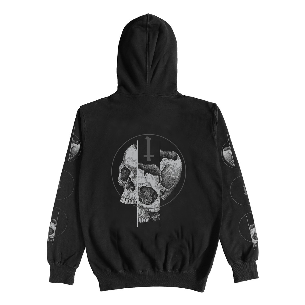 Heretic - Zip-up Hoodie - Broken Skull