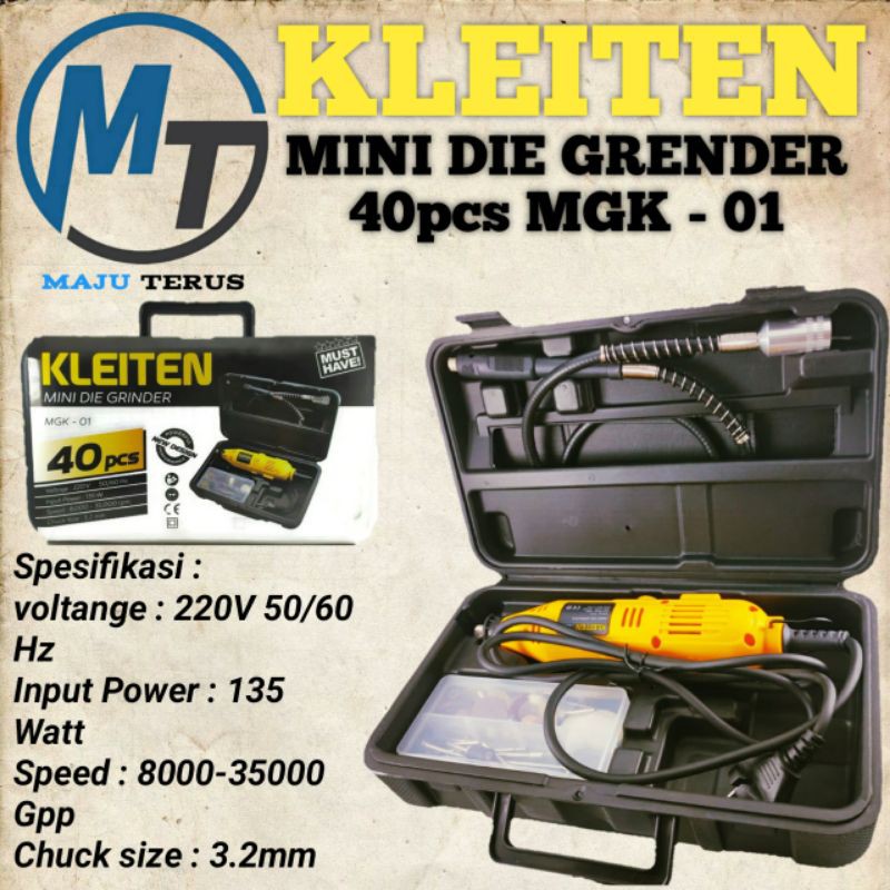 Mesin Grenda - Mini Die Grinder Set 40Pcs - Tunner Set Gerinda - Mesin Gerinda Mini Kleiten