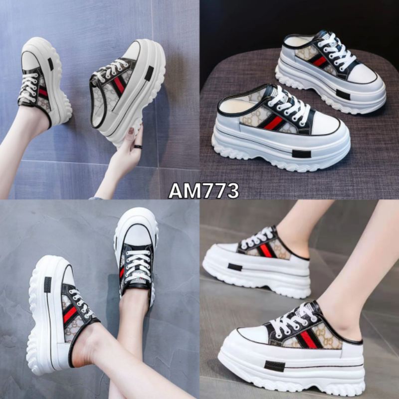 SEPATU SLOP WEDGES BOTTOM SHOES HIKS KOREA AM773