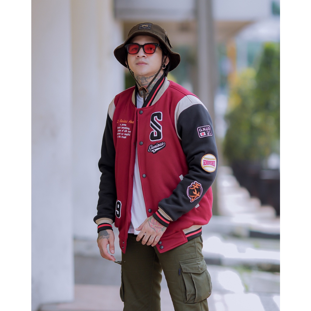 Jaket Varsity Baseball Unisex Original Genious