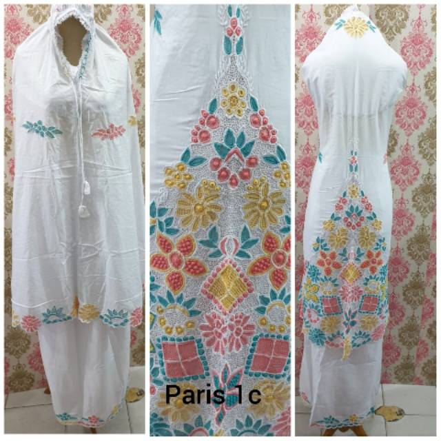 mukena katun kerancang paris