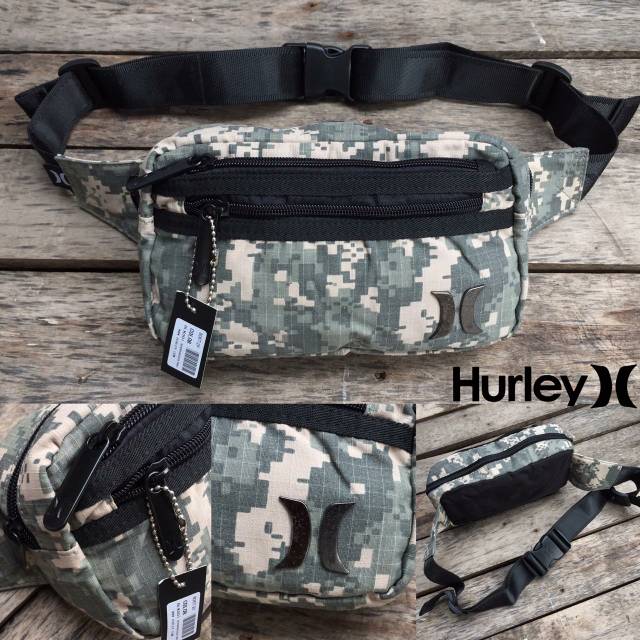 waist bag tas pinggang pria hurley original