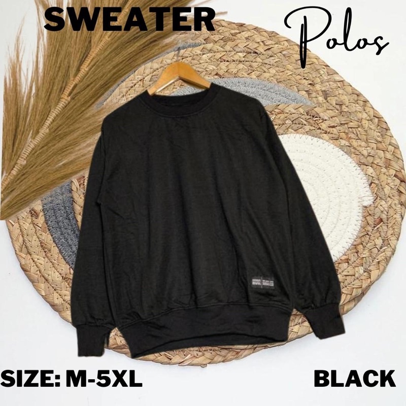 Sweater Oversize Polos 5XL XXXXXL Crewneck Sweatshirt JUMBO Cowok Cewek / Pria Wanita