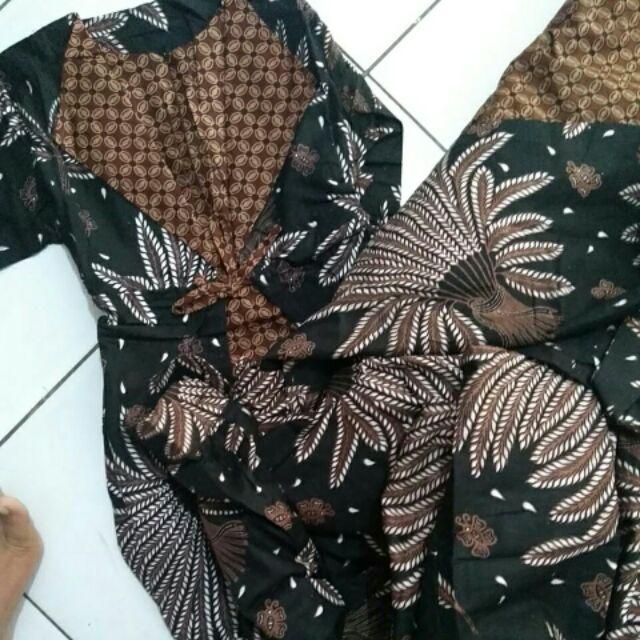 Bisa Pisah Couple Batik Keluarga Gamis Jazzy Motif Pari Iket