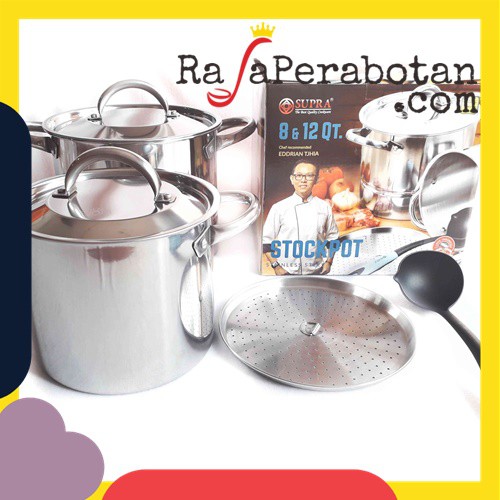 PANCI SUPRA STOCKPOT SUPRA PANCI STOKPOT 8/12 SUPRA PANCI STEAMER SUPRA PANCI NON STEAMER LADLE STOC