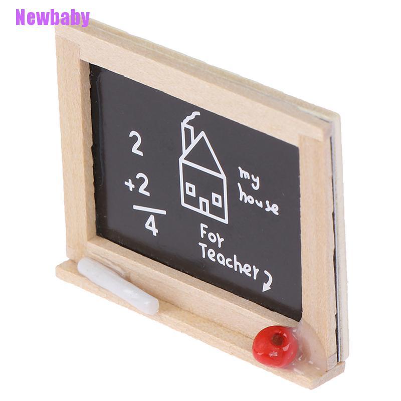 (Newbaby) 1pc Miniatur Papan Tulis Mini Skala 1: 12 Untuk Dekorasi Rumah Boneka DIY