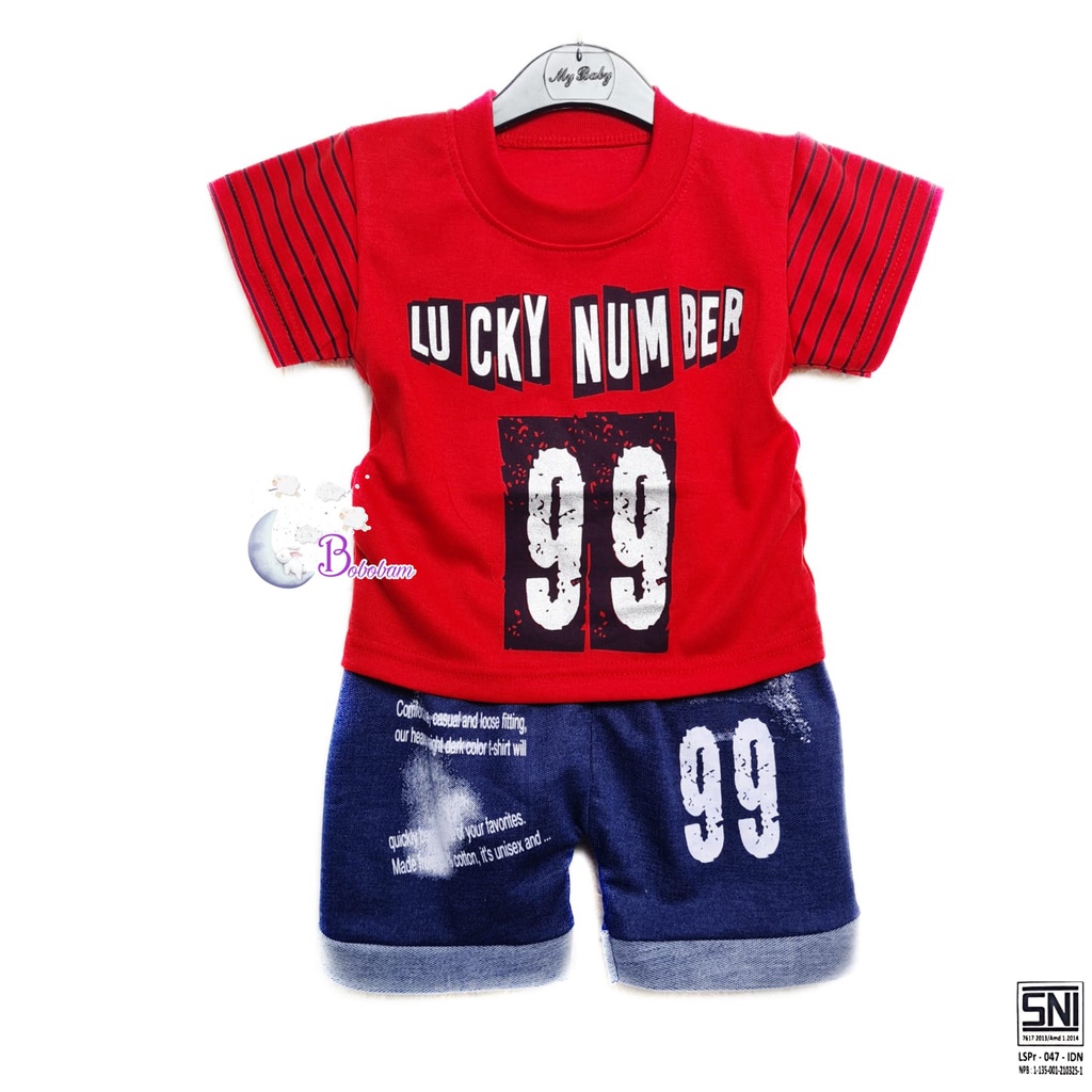 BAJU BAYI LUCKY NUMBER 99 SETELAN ANAK LAKI-LAKI / SETELAN ANAK HARGA GROSIR