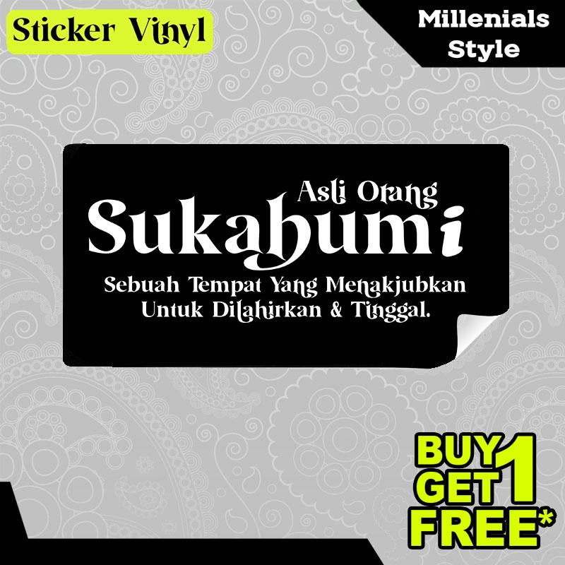 

Stiker Sticker Asli Orang Sukabumi Tulisan Kalimat Gaul dan Kekinian Aesthetic Bahan Vinyl Satuan Anti Air