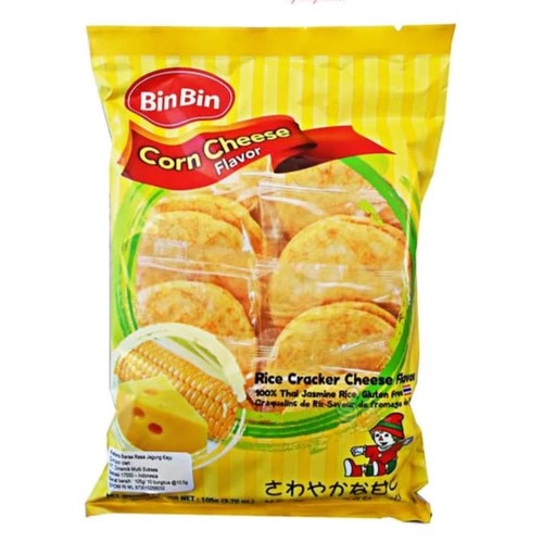 

BIN BIN RICE CRACKERS CORN CHEESE 105GR