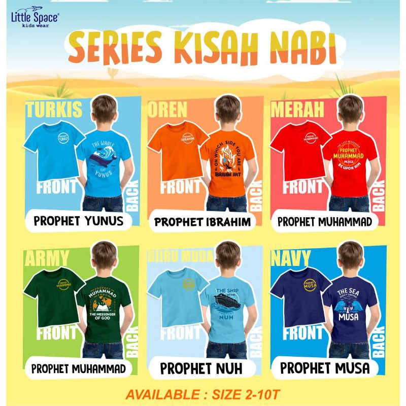 Baju Kaos Anak Muslim Anak Laki Laki Series Nabi