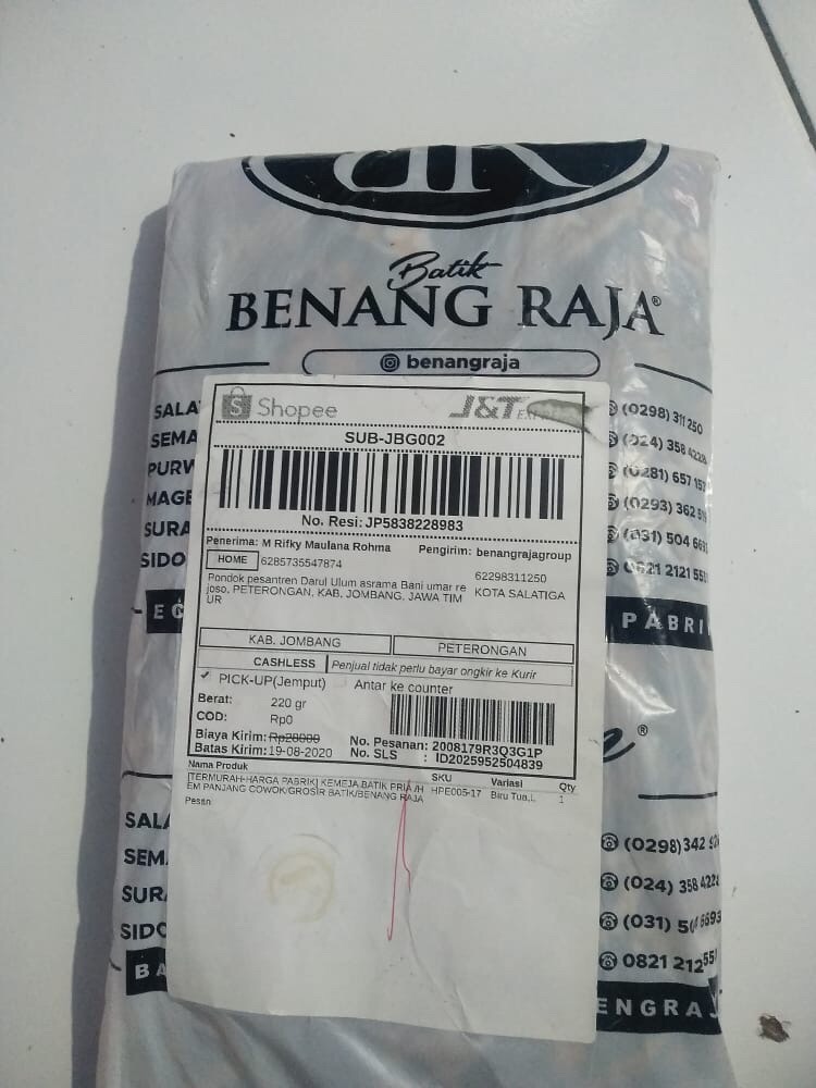 Benang Raja Hem Batik Lengan Pendek Ukuran Jumbo 2xl 3xl