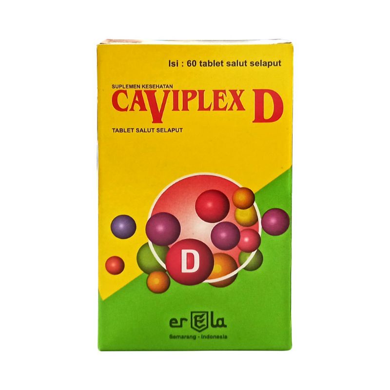 CAVIPLEX D / Vitamin D3 1000 IU - 1 botol (60 tablet)