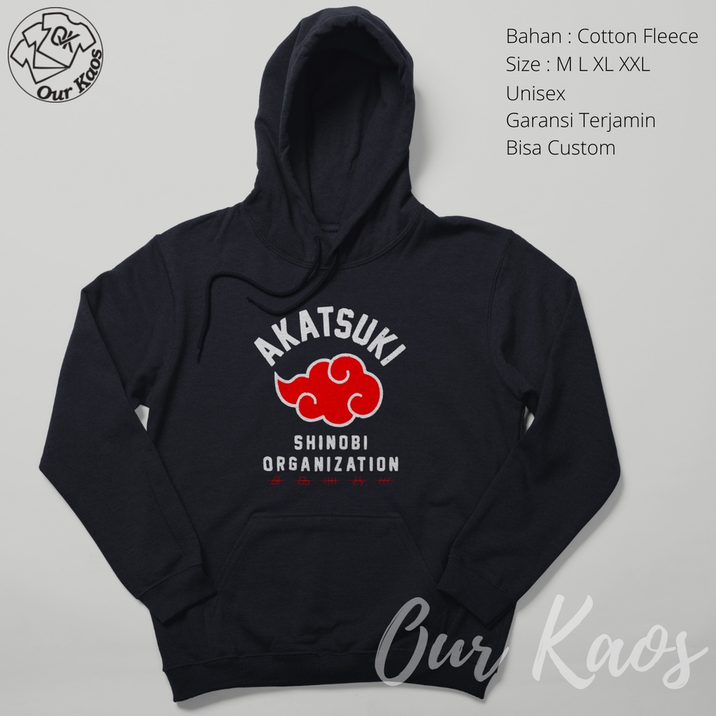 Hoodie Anime Naruto Akatsuki Logo Shinobi Organization Boruto Sasuke Madara Itachi Obito Original Un