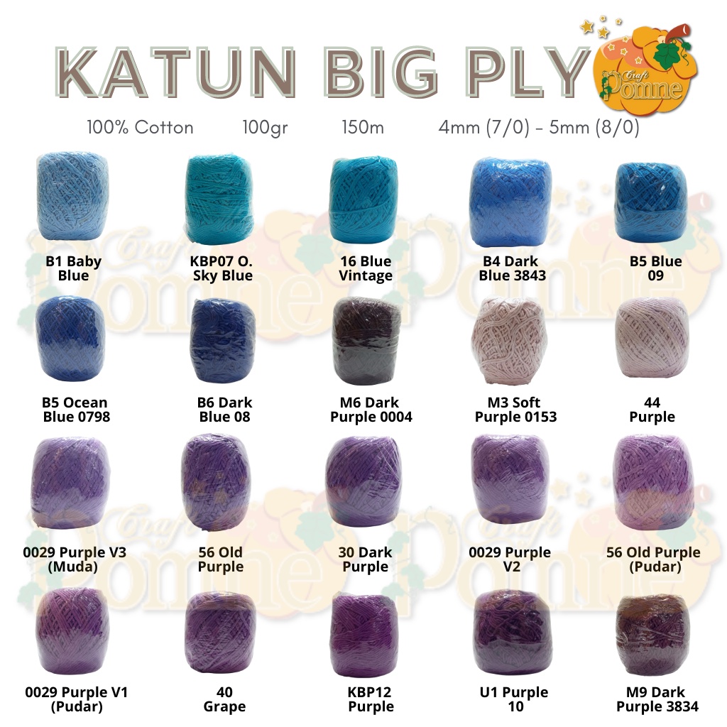 Benang Rajut Katun Big Play / BIG PLY - 100 gr