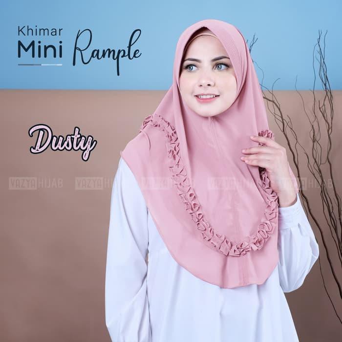 Bayar Di Tempat Hijab khimar mini 2 layer bentuk oval RSH085