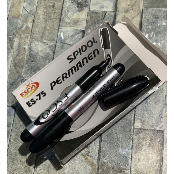

1lsn(12pcs) spidol permanent Esco spidol murah