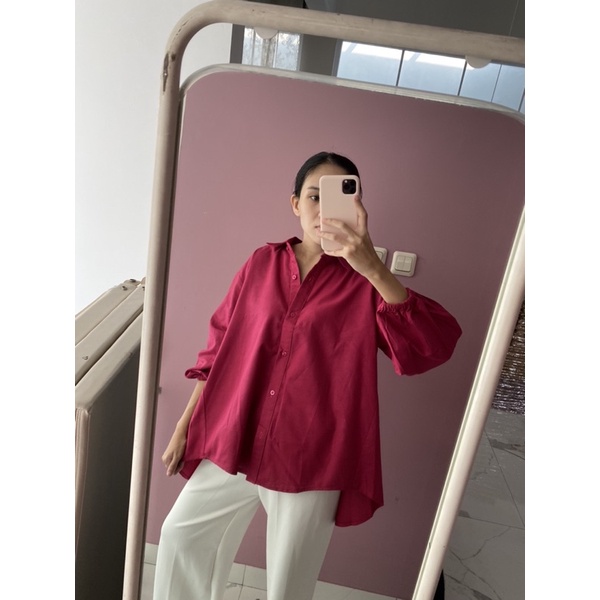 NABO - Okasan Blouse Linen (Kemeja Bahan Linen)