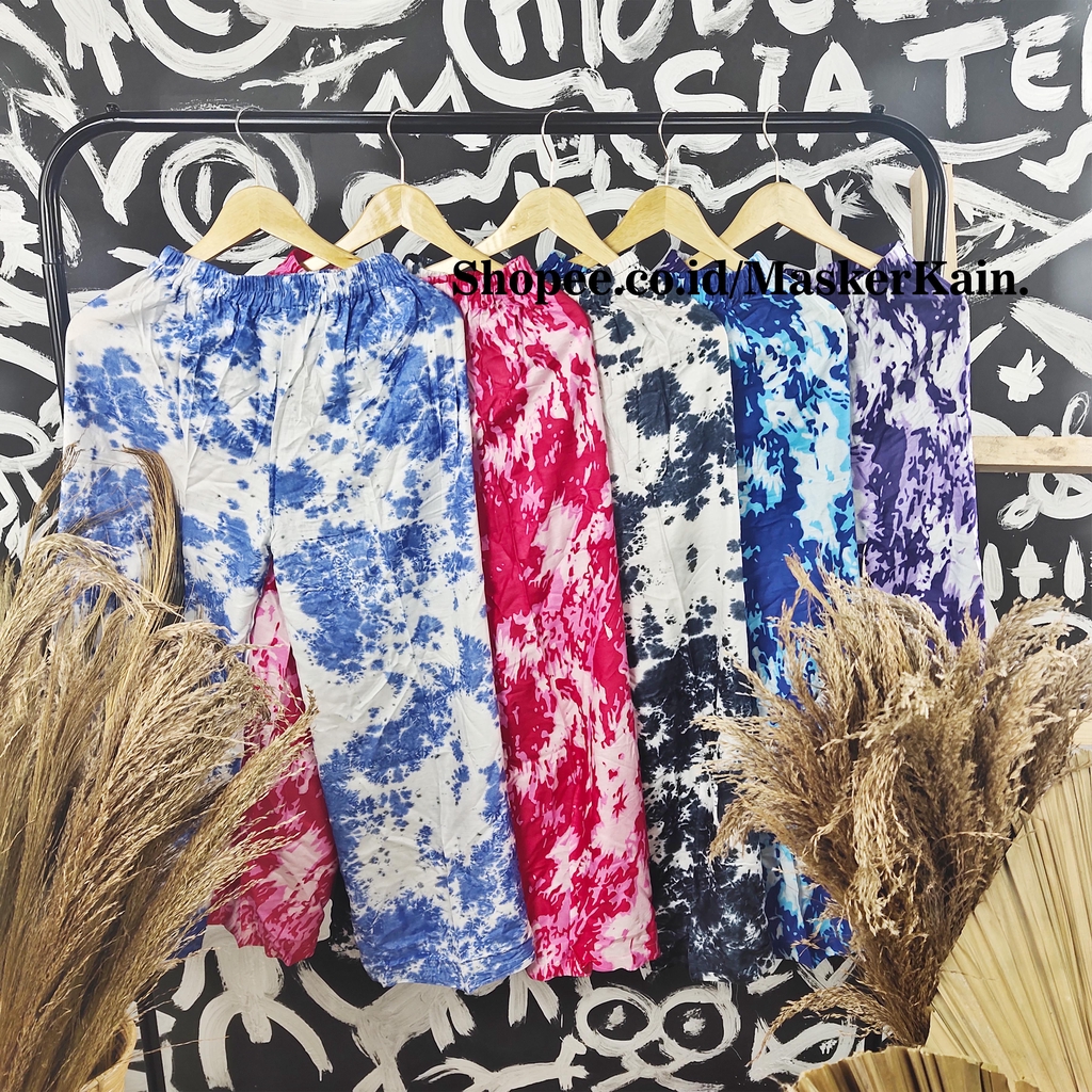 CELANA KULOT WANITA TIE DIE ATAU KULOT TIE DYE BAHAN RAYON