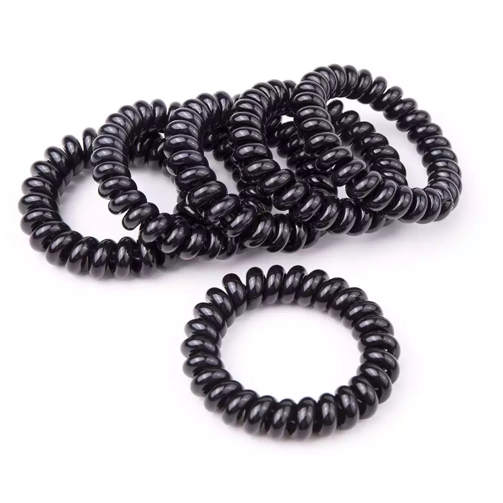 IKAT RAMBUT SPIRAL HITAM/KUNCIR SPIRAL/IKAT RAMBUT KABEL