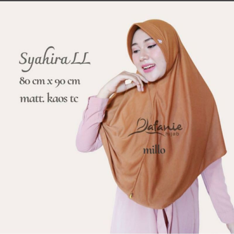 Bergo Syahira Pet antem bahan kaos Tc adem dan halus merek Rafanie hijab