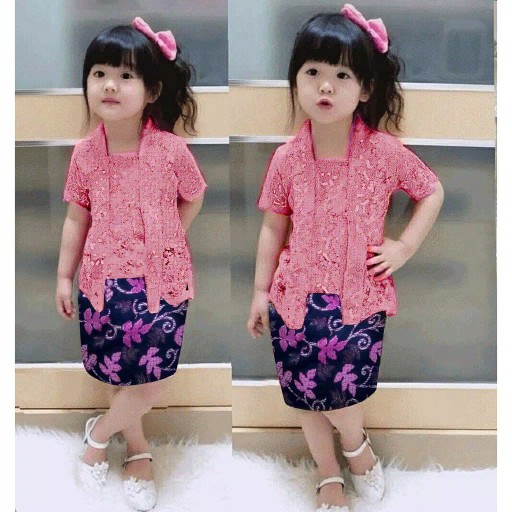 (flashsale) Kb Kids Chacha (5 Warna) Brukat Premium Mix Batik Prada Kebaya Anak Brukat Terlaris!!