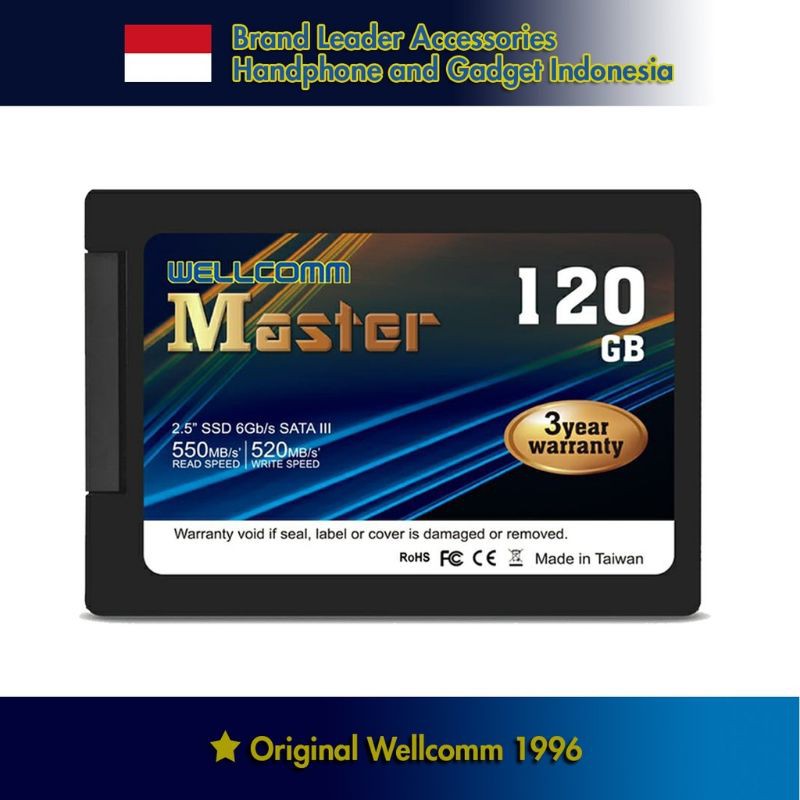 SSD 120GB Wellcomm Master SATA III 2.5" / Ssd 120GB Murah