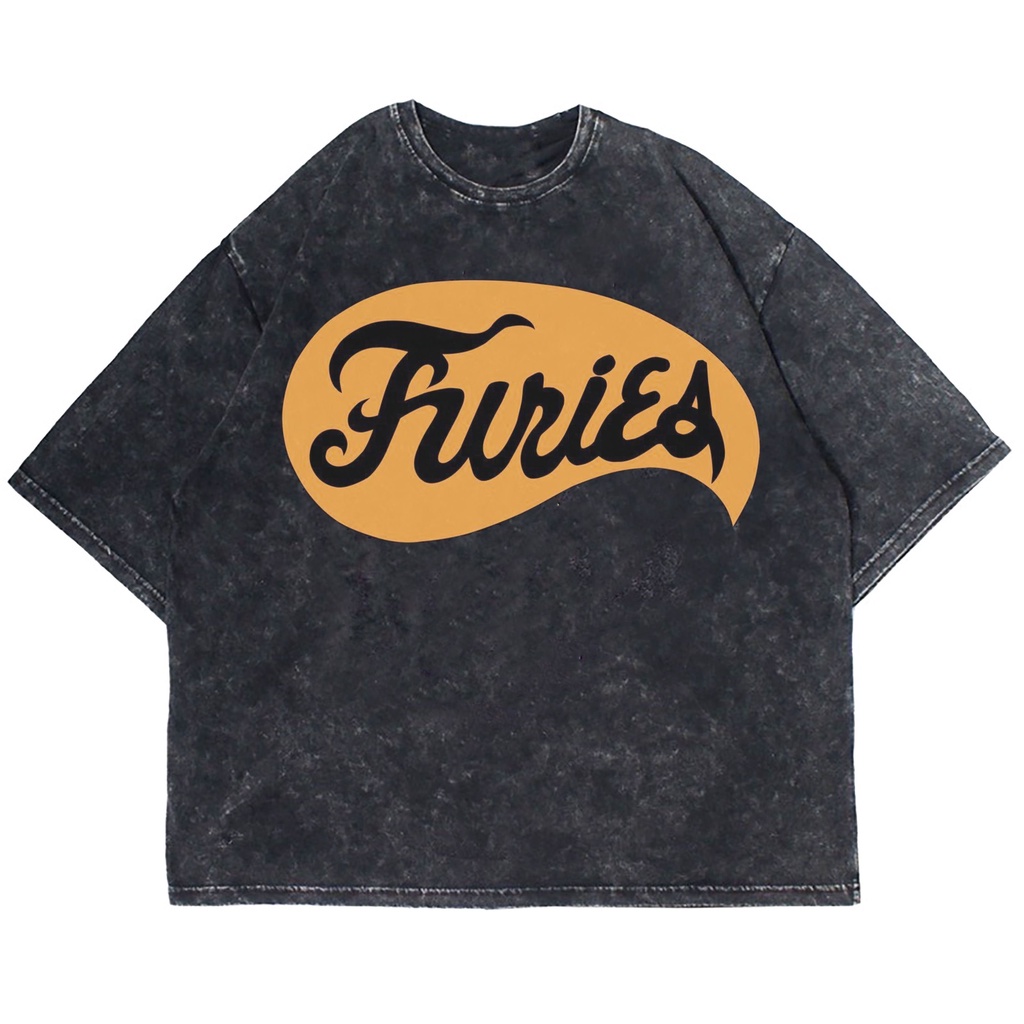 KAOS OVERSIZE THE WARRIORS GANG FURIES LOGO WASHING VINTAGE TEE (T-SHIRT OVERSIZE WASHED)