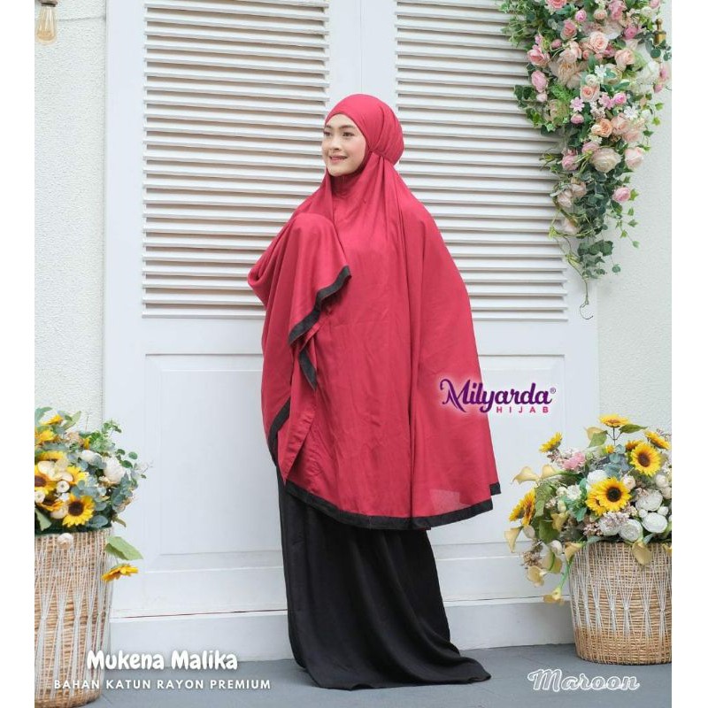 Mukena 2 in 1 Malika / Mukena Traveling / Mukena Jumbo /Mukena Abaya / Mukena Rayon