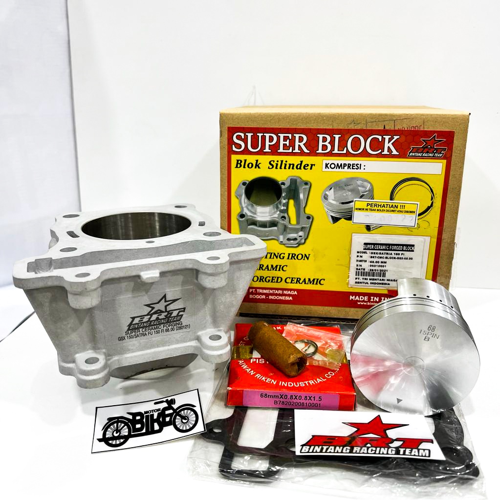 BLOK CERAMIC BRT PISTON FORGED SATRIA FU FI GSX 150 68 MM KERAMIK