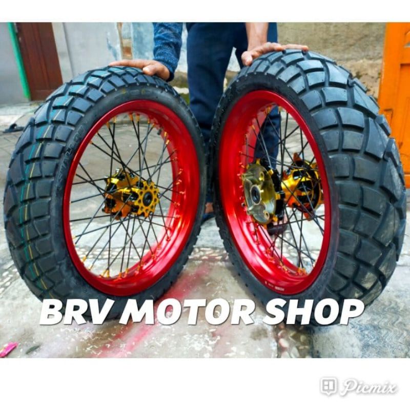 Jual Velg Super Moto Honda Crf L Tromol Ori Ban Tubles Semi Trail Shopee Indonesia