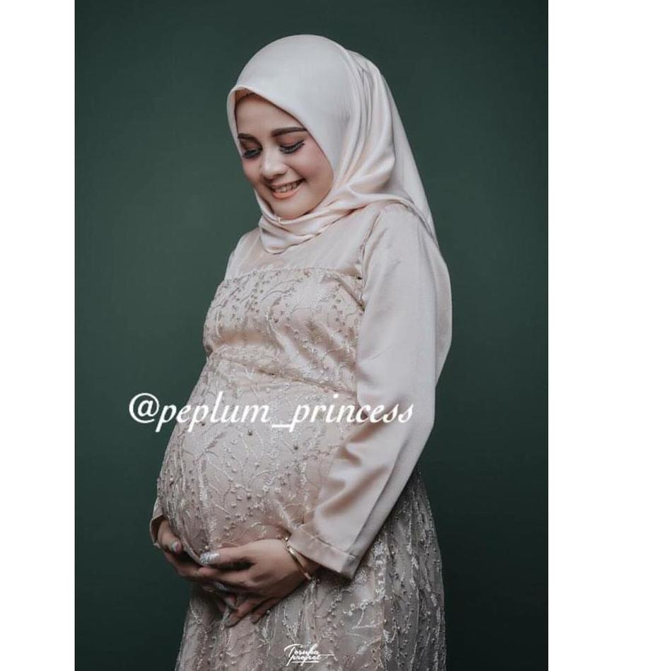 Harga Termurah KSVSU () Gamis brokat pesta jumbo 2021 ld #120 XXL-XXXL AURA GOWN #2 gamis Velvet pre